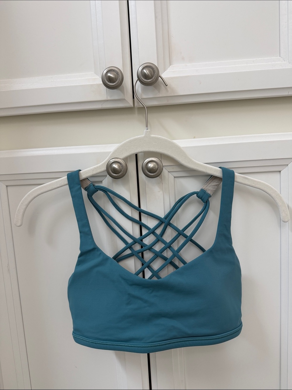 lululemon athletica Teal Strappy Back Sports Bra